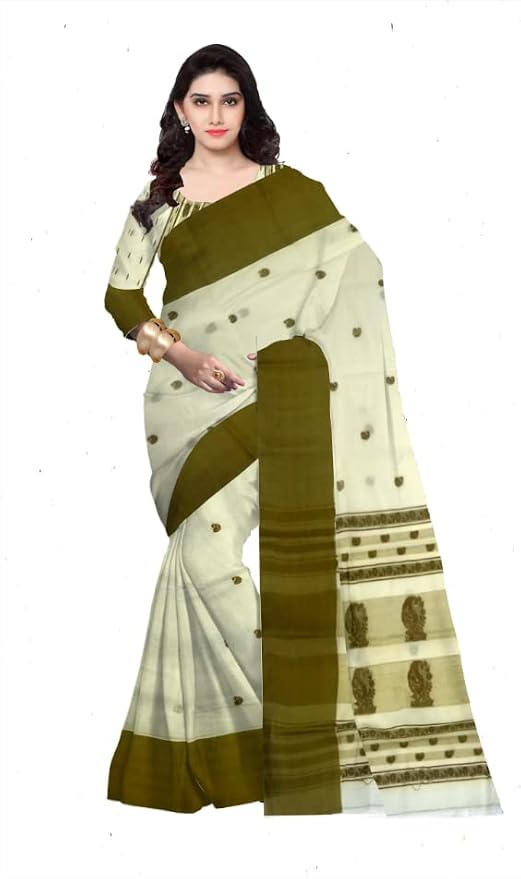 Pradip Fabrics Women's Festive Wear Ethnic Handloom Tant Saree