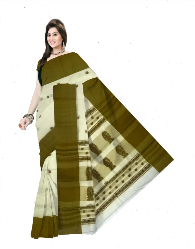 Pradip Fabrics Women's Festive Wear Ethnic Handloom Tant Saree