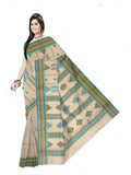 Pradip Fabrics Self Design Bollywood Pure Cotton Saree (Multicolor)
