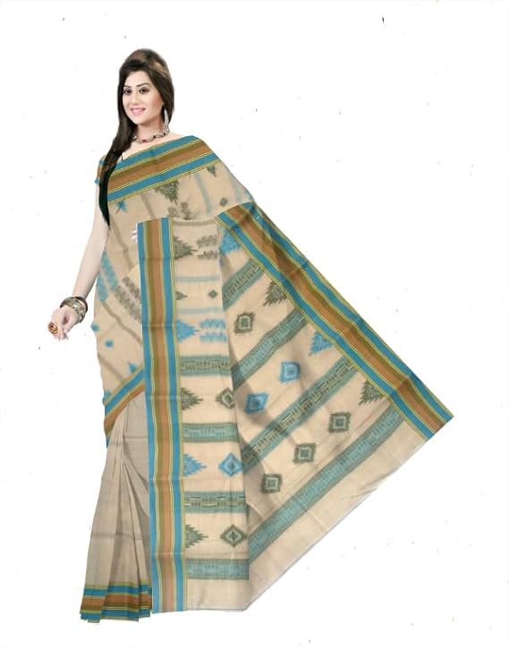 Pradip Fabrics Self Design Bollywood Pure Cotton Saree (Multicolor)