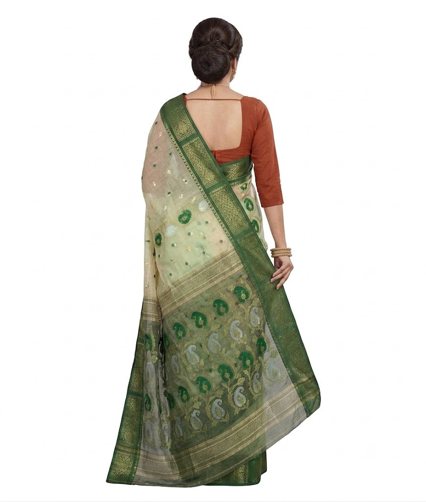 Pradip Fabrics presents you Handloom all over Tant Silk sarees