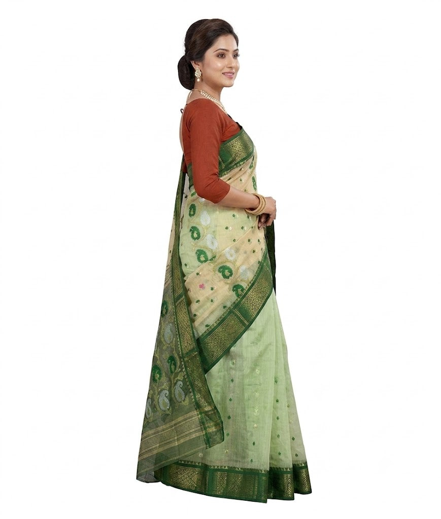 Pradip Fabrics presents you Handloom all over Tant Silk sarees