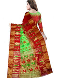 Pradip Fabrics Woven Tant Silk Blend Saree