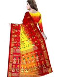 Pradip Fabrics Woven Tant Silk Blend Saree