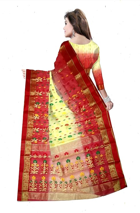 Pradip Fabrics Woven Tant Silk Blend Saree