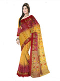 Pradip Fabrics Ethnic Women's Tant Silk Sky Blue and Blue colour Saree.