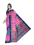 Pradip Fabrics Ethnic Women's Tant Silk Sky Blue and Blue colour Saree.