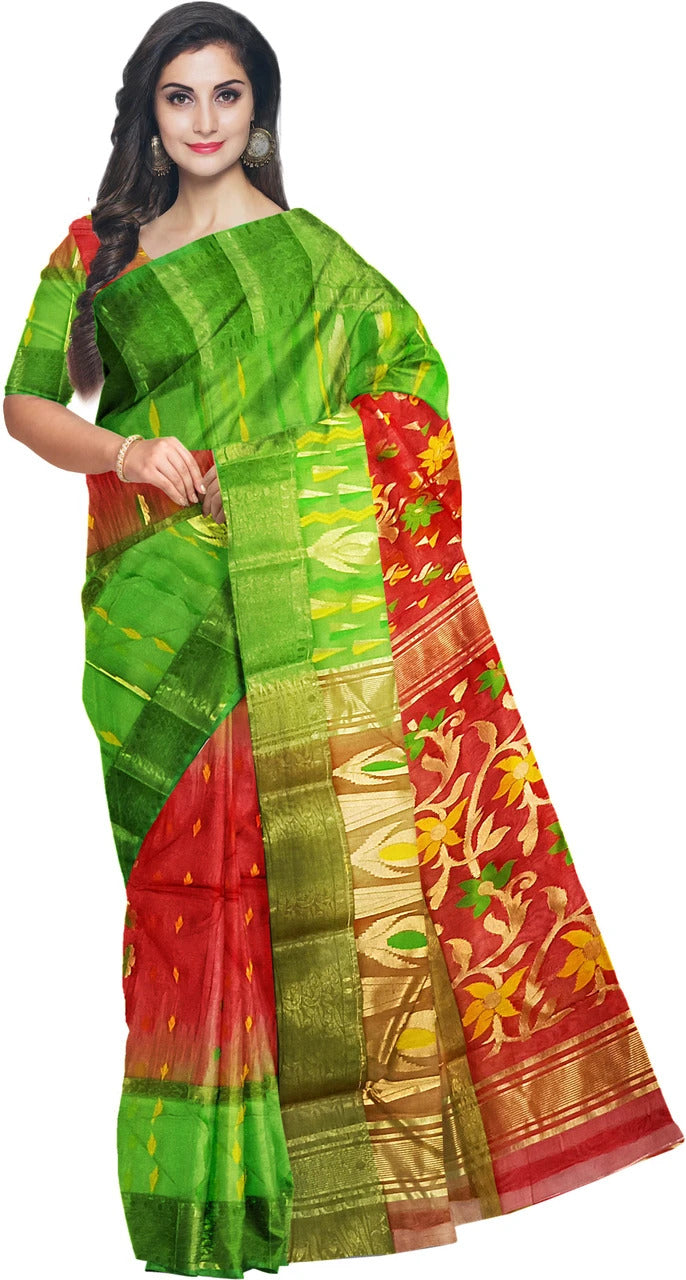 Pradip Fabrics Woven Tant Silk Blend Saree 