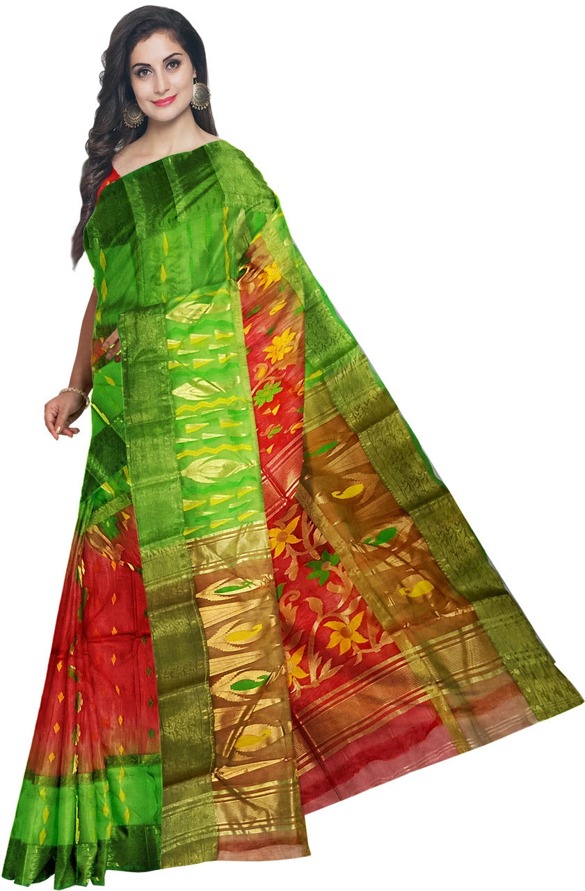 Pradip Fabrics Woven Tant Silk Blend Saree 