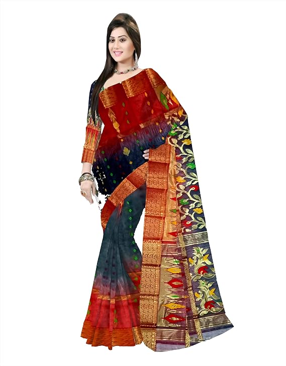 Pradip Fabrics Woven Tant Silk Blend Saree 