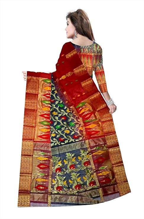 Pradip Fabrics Woven Tant Silk Blend Saree 