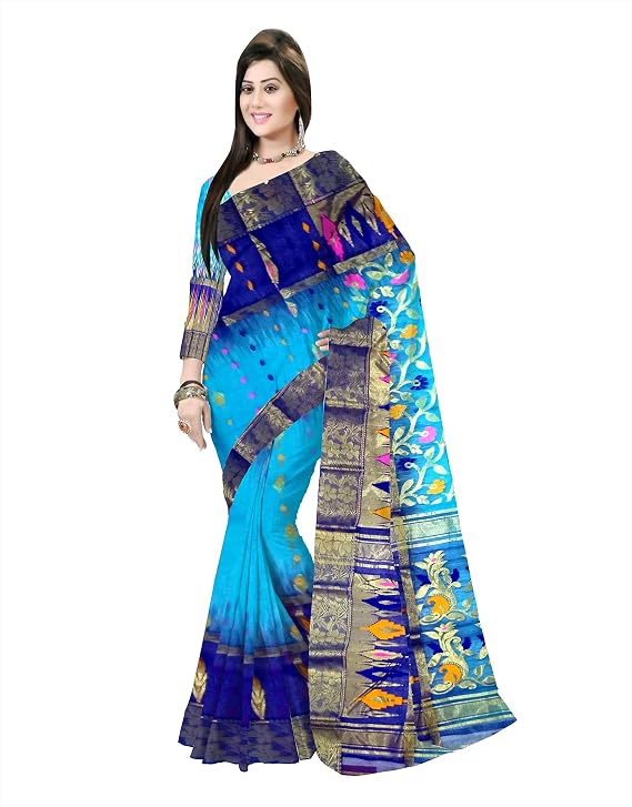 Pradip Fabrics Woven Tant Silk Blend Saree 