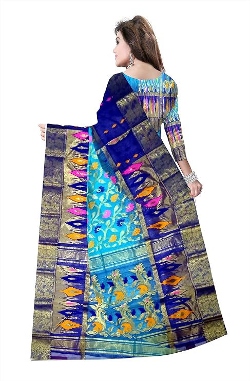 Pradip Fabrics Woven Tant Silk Blend Saree 