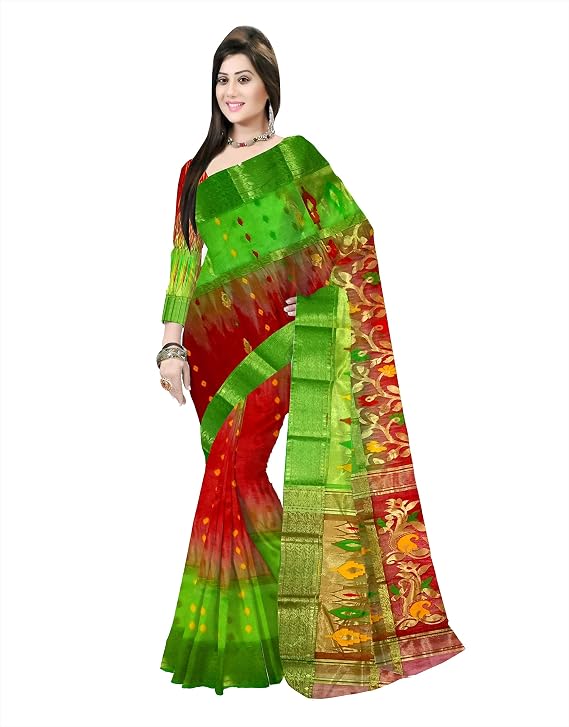 Pradip Fabrics Woven Tant Silk Blend Saree 