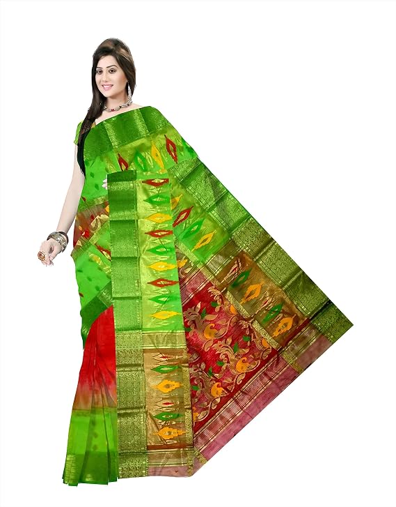 Pradip Fabrics Woven Tant Silk Blend Saree 