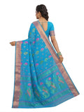 Pradip Fabrics Woven Tant Pure Cotton Saree (Orange)