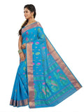 Pradip Fabrics Woven Tant Pure Cotton Saree (Orange)