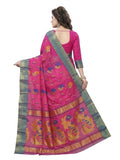 Pradip Fabrics Woven Tant Pure Cotton Saree (Orange)