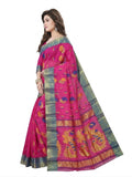 Pradip Fabrics Woven Tant Pure Cotton Saree (Orange)