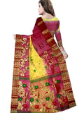 Pradip Fabrics Woven Tant Silk Blend Saree