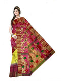 Pradip Fabrics Woven Tant Silk Blend Saree