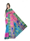 Pradip Fabrics Woven Tant Silk Blend Saree