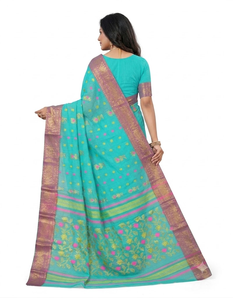 Pradip Fabrics Woven Tant Pure Cotton Saree 