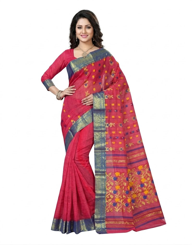 Pradip Fabrics Woven Tant Pure Cotton Saree 