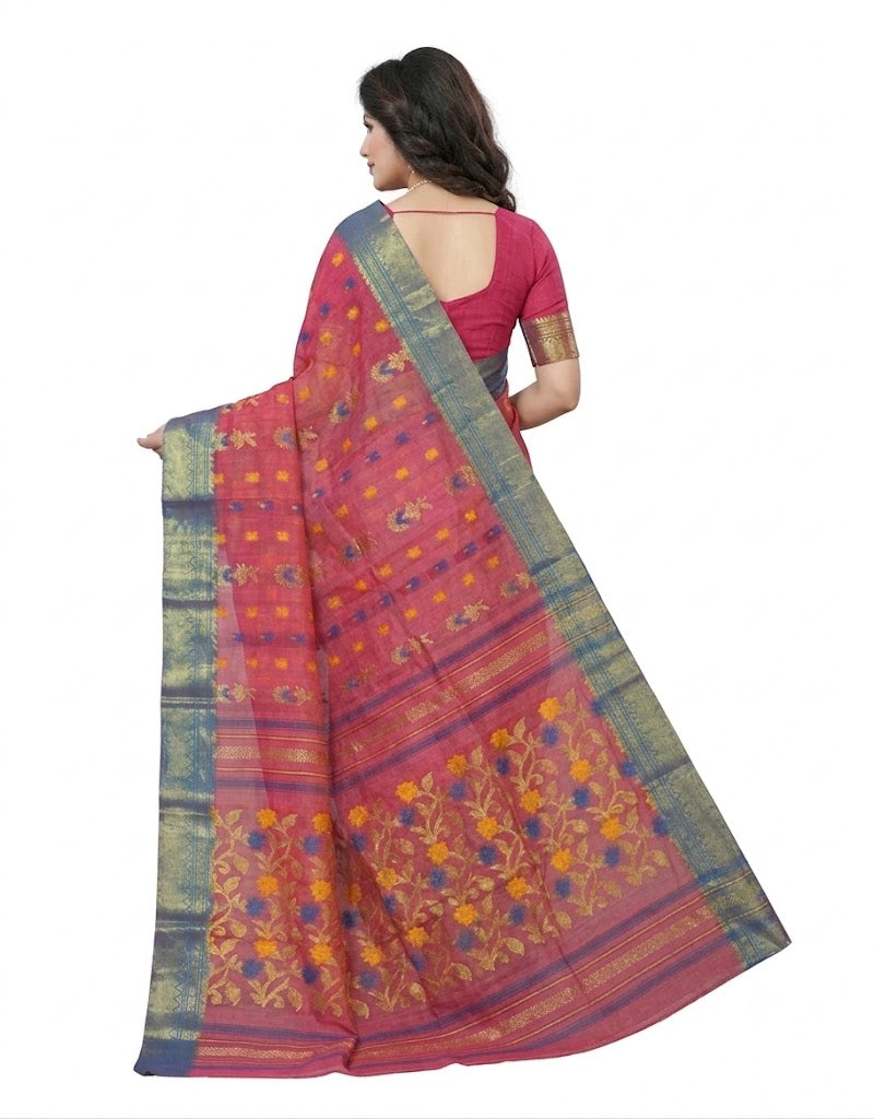 Pradip Fabrics Woven Tant Pure Cotton Saree 