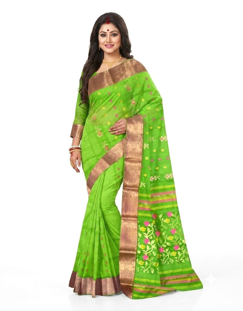 Pradip Fabrics Woven Tant Pure Cotton Saree 