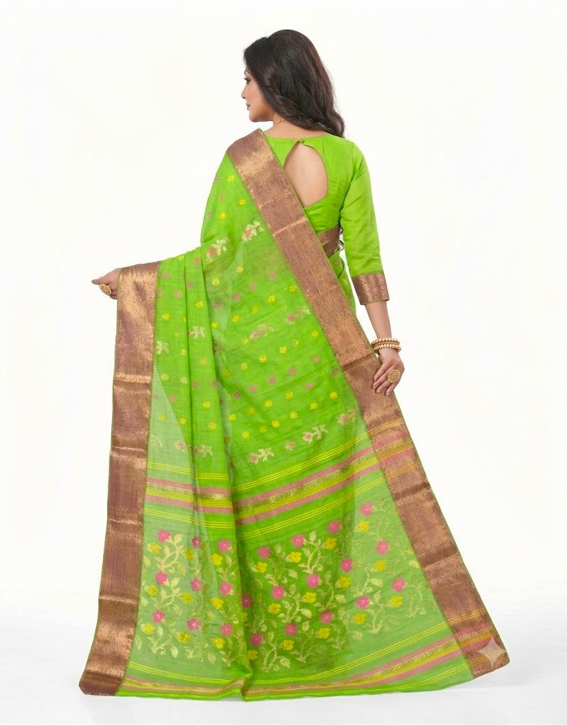 Pradip Fabrics Woven Tant Pure Cotton Saree 