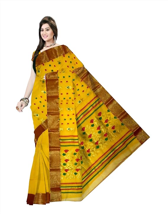 Pradip Fabrics Woven Tant Pure Cotton Saree 