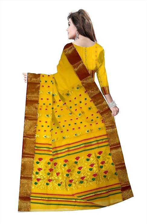 Pradip Fabrics Woven Tant Pure Cotton Saree 