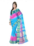 Pradip Fabrics Woven Tant Silk Blend Saree