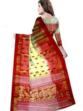 Pradip Fabrics Woven Tant Silk Blend Saree