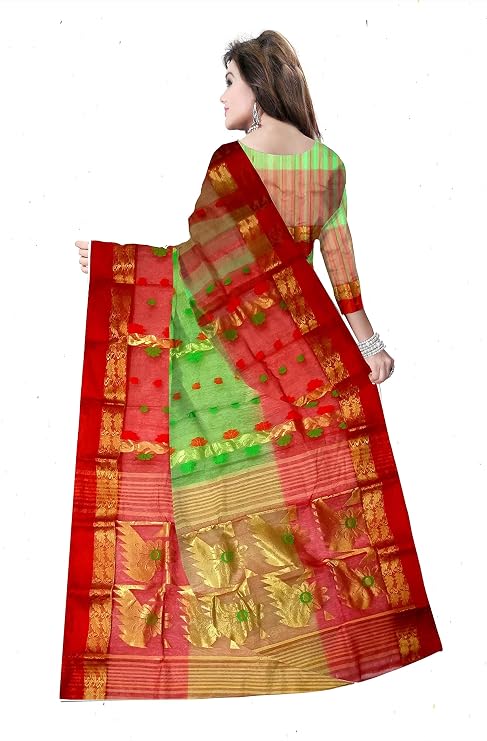 Pradip Fabrics Woven Tant Silk Blend Saree