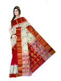 Pradip Fabrics Woven Tant Silk Blend Saree