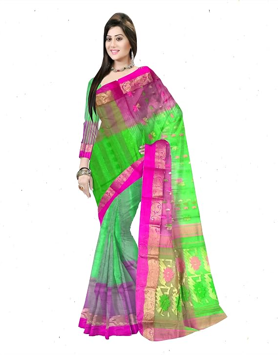 Pradip Fabrics Woven Tant Silk Blend Saree