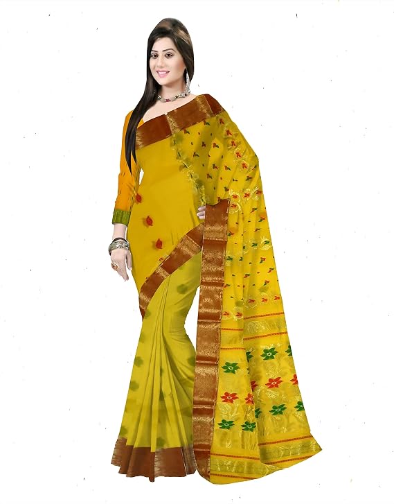Pradip Fabrics Woven Tant Pure Cotton Saree