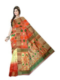 Pradip Fabrics Woven Tant Silk Blend Saree