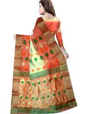 Pradip Fabrics Woven Tant Silk Blend Saree