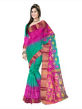Pradip Fabrics Woven Tant Silk Blend Saree