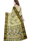 Pradip Fabrics Woven Tant Tussar Silk Saree