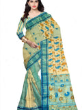 Pradip Fabrics Woven Tant Tussar Silk Saree