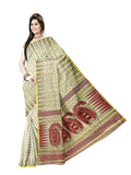 Pradip Fabrics Bengal Tant Silk Black Dhakai Jamdani Saree for Women