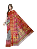 Pradip Fabrics Woven Tant Silk Blend Saree