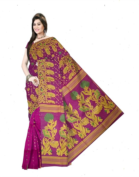 Pradip Fabrics Woven Tant Cotton Silk Saree
