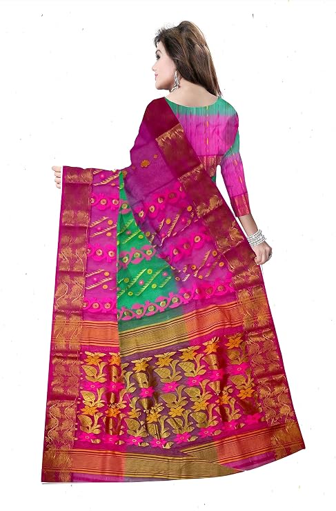 Pradip Fabrics Woven Tant Silk Blend Saree