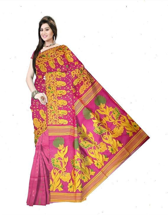 Pradip Fabrics Woven Tant Cotton Silk Saree