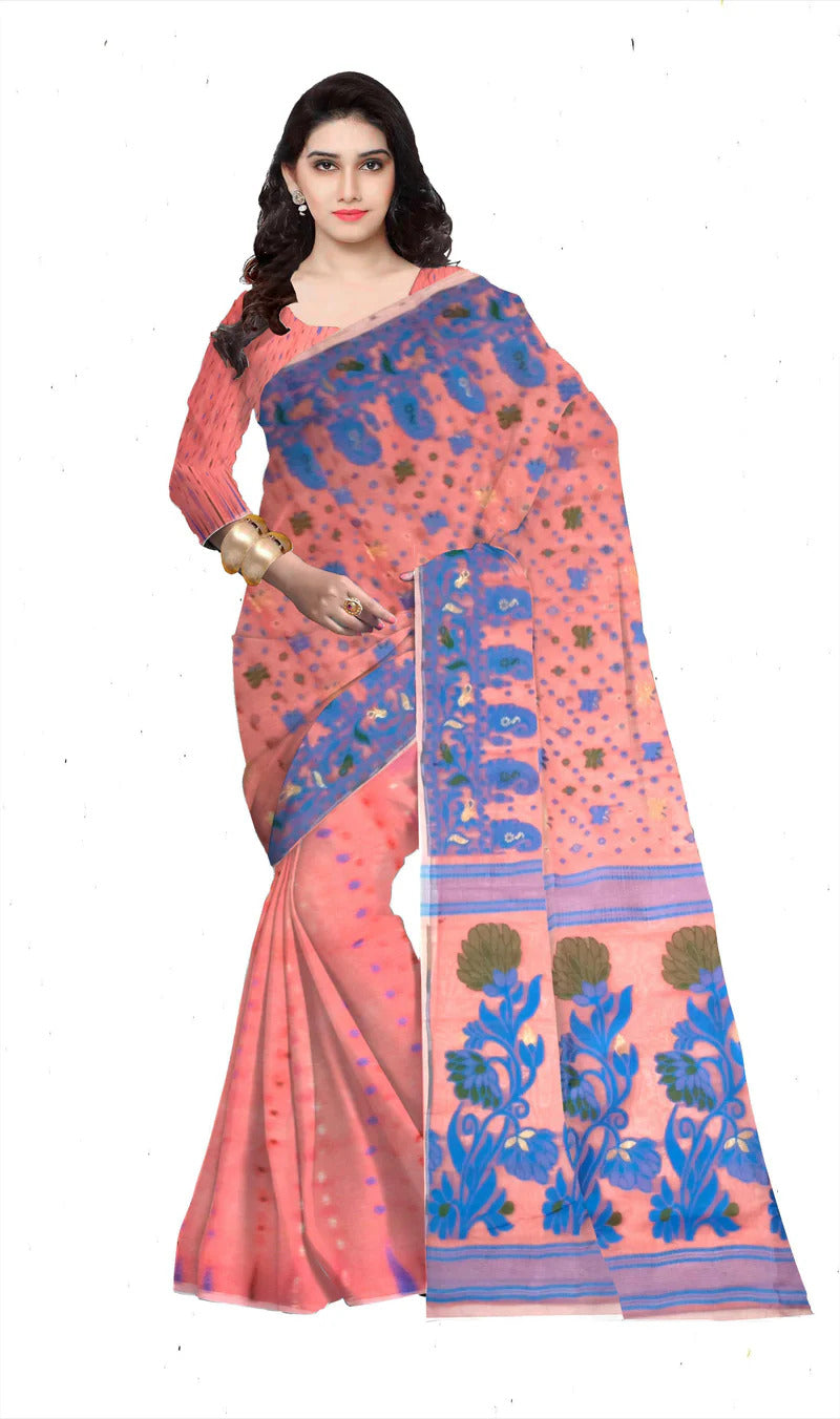 Pradip Fabrics Woven Tant Cotton Silk Saree